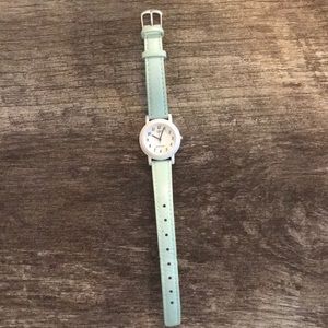 Casio small white & baby blue watch
